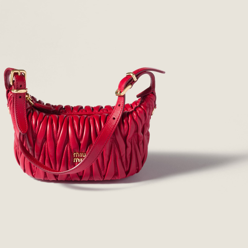 Matelassé nappa leather pouch 5