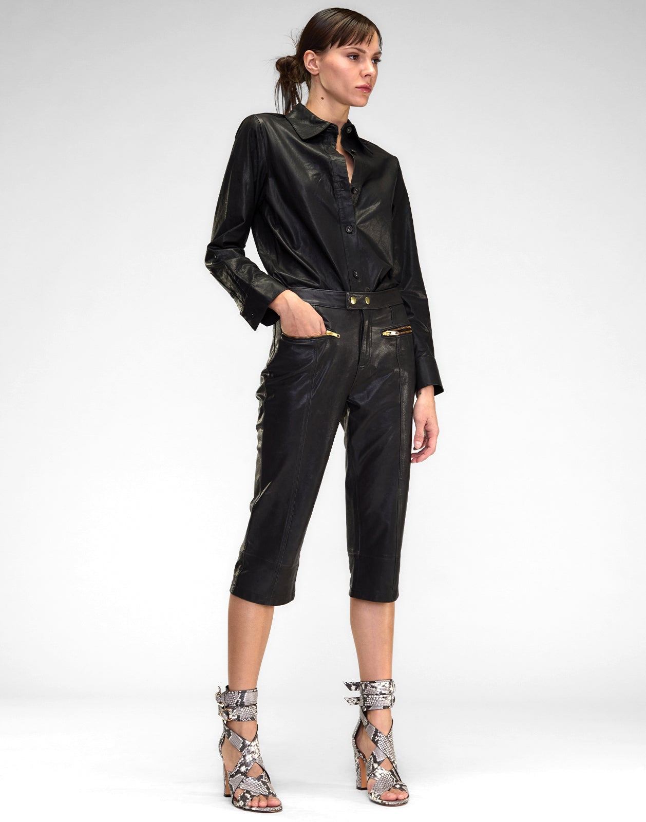 The London Leather Button Up Shirt - 2