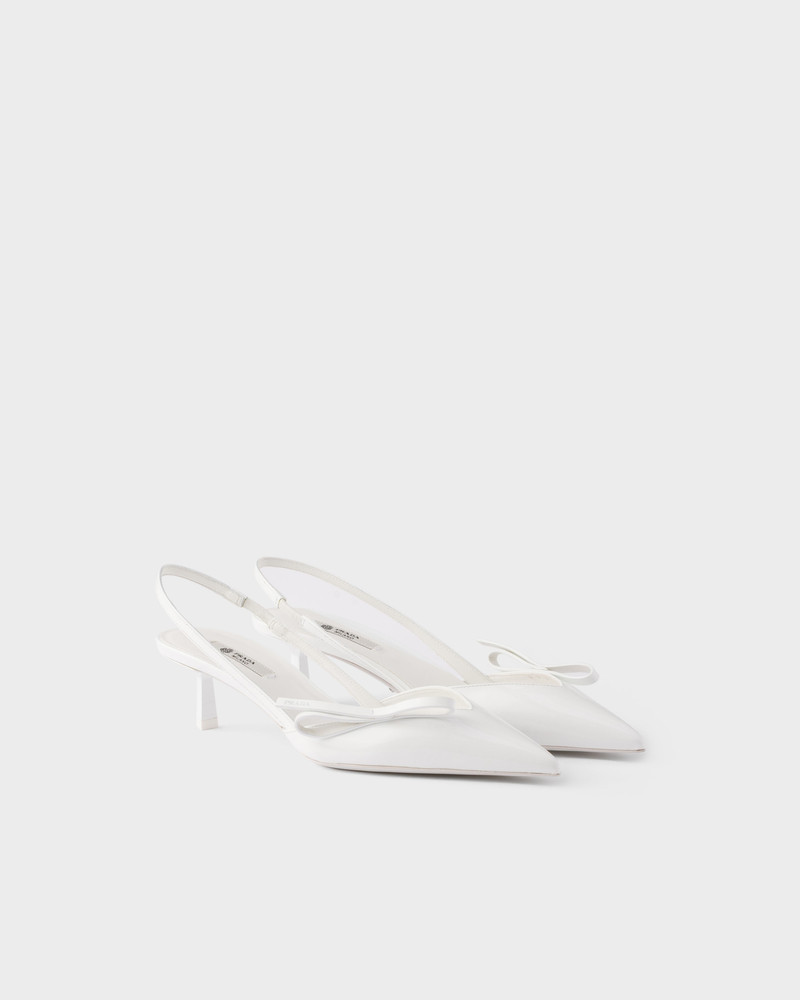 Patent leather slingback pumps 1