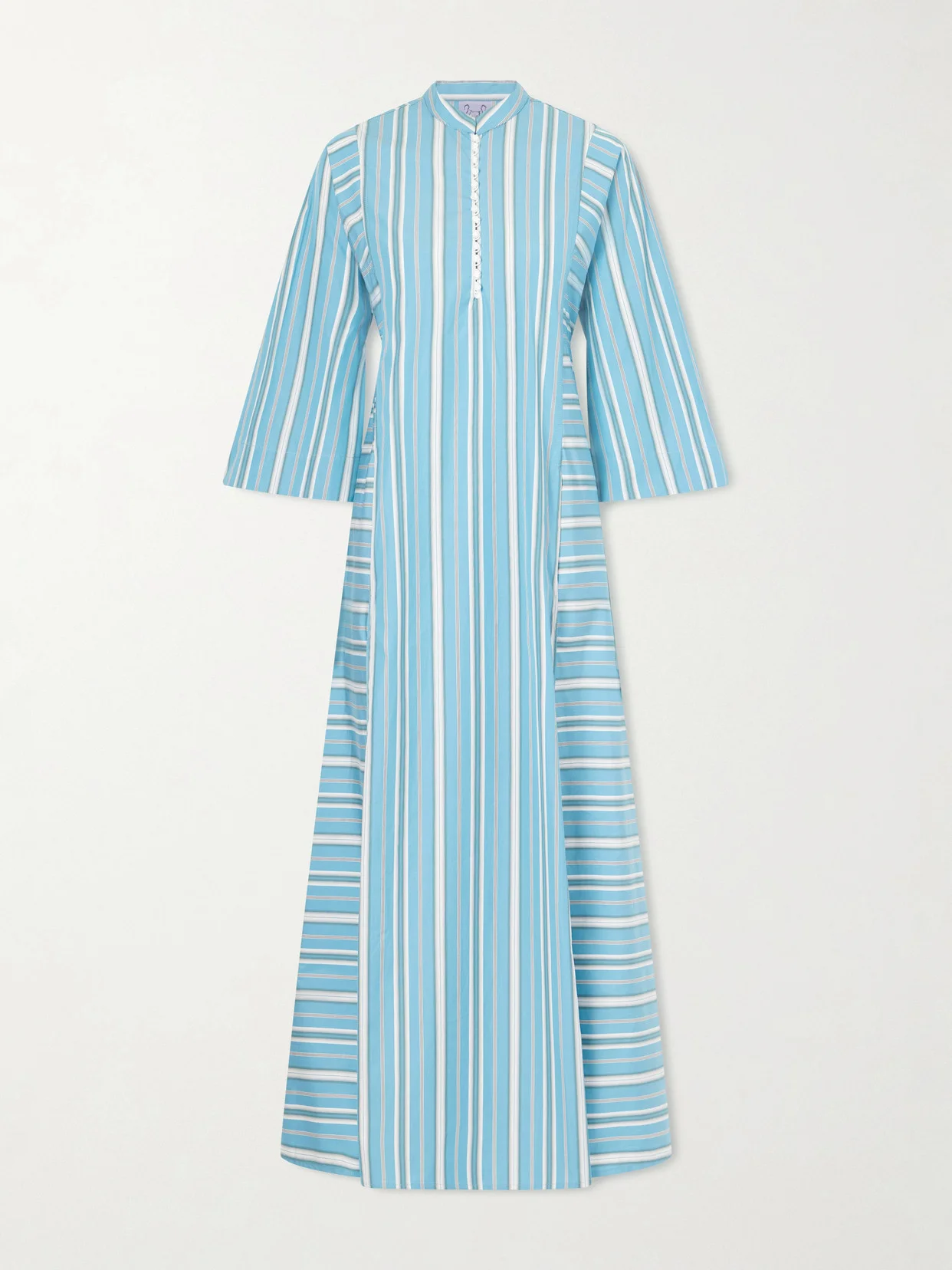 Rachel Striped Cotton-poplin Kaftan - 1