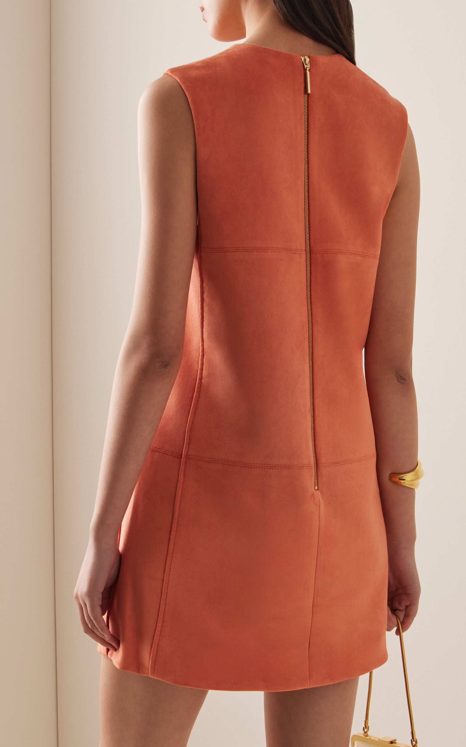 Dakota Faux Suede Mini Dress orange - 4
