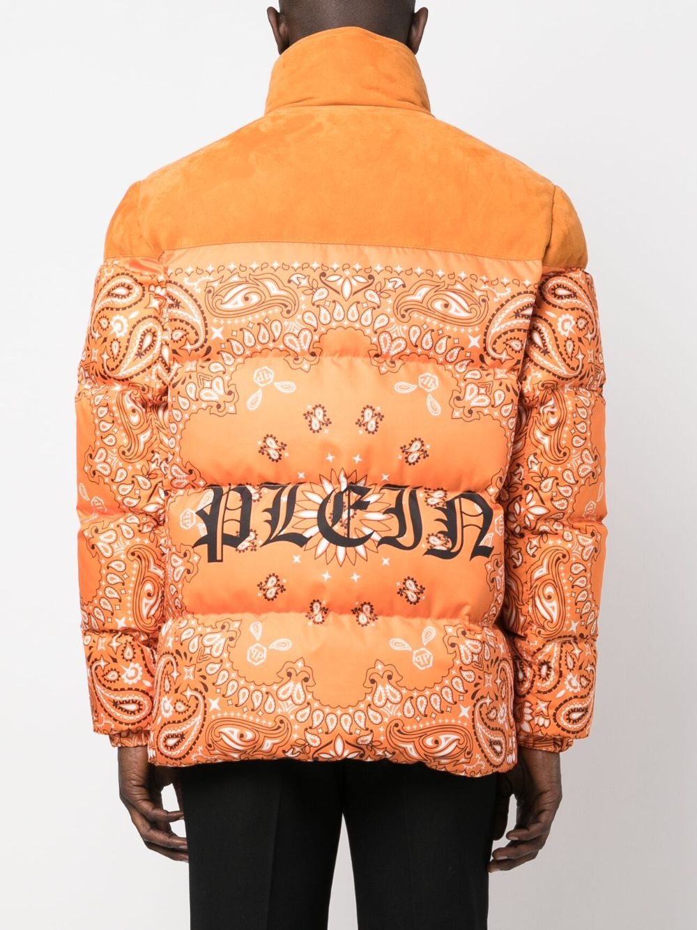bandana-print padded jacket - 4