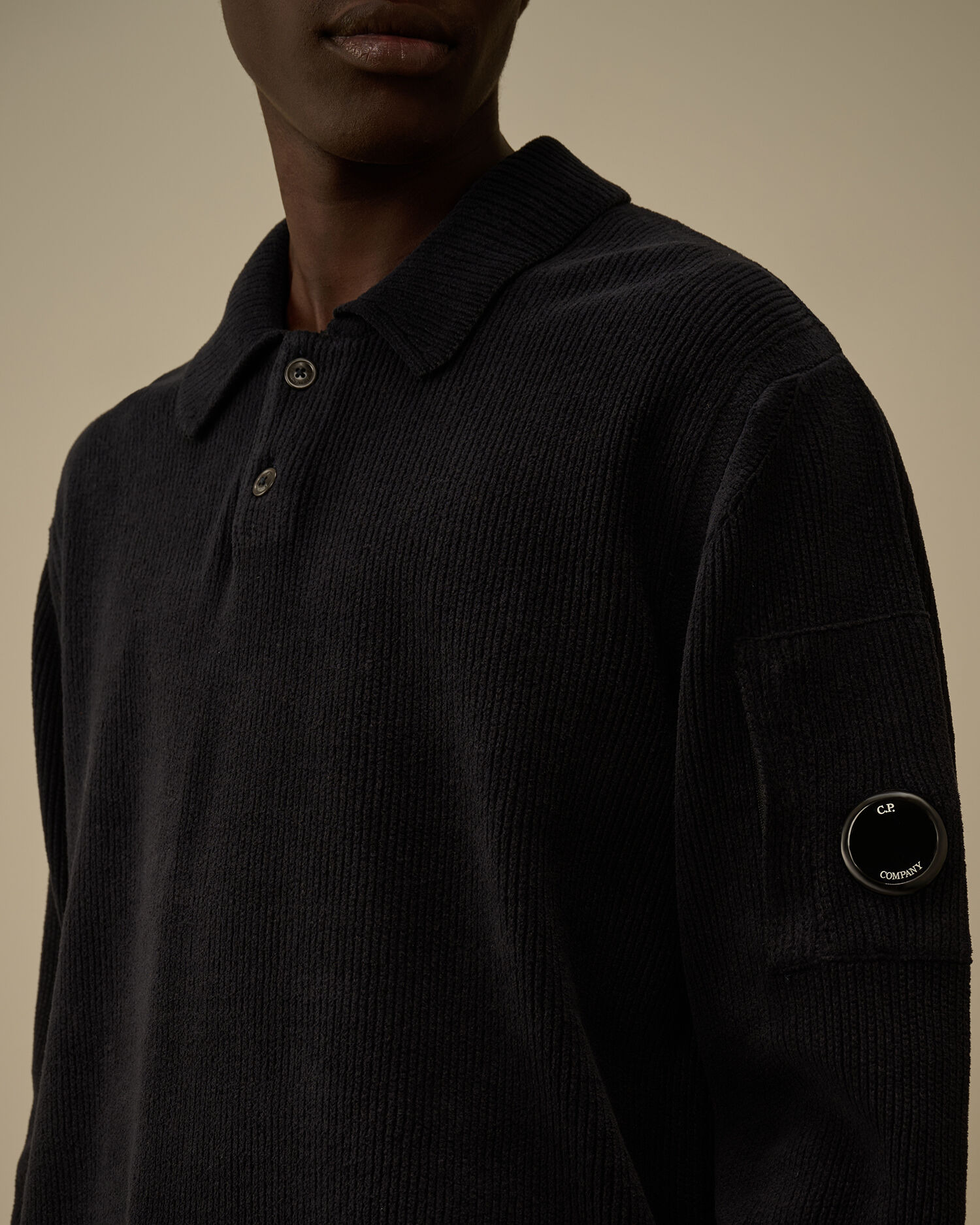 Cotton Chenille Polo Sweater - 5