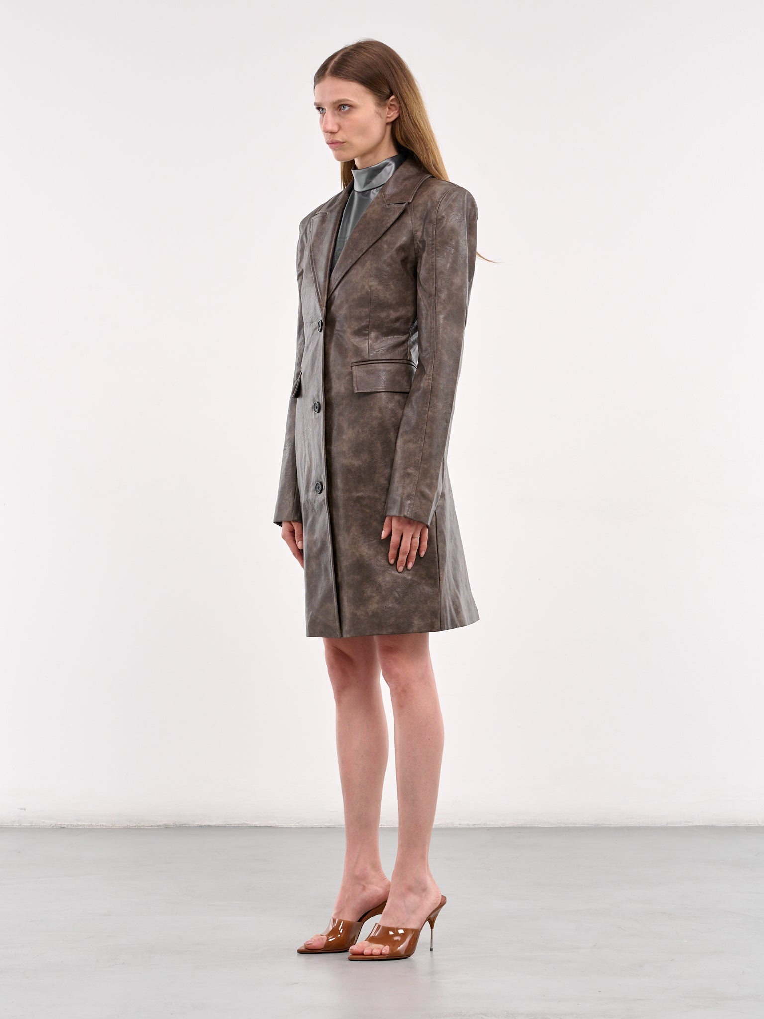 Faux Leather Coat - 2