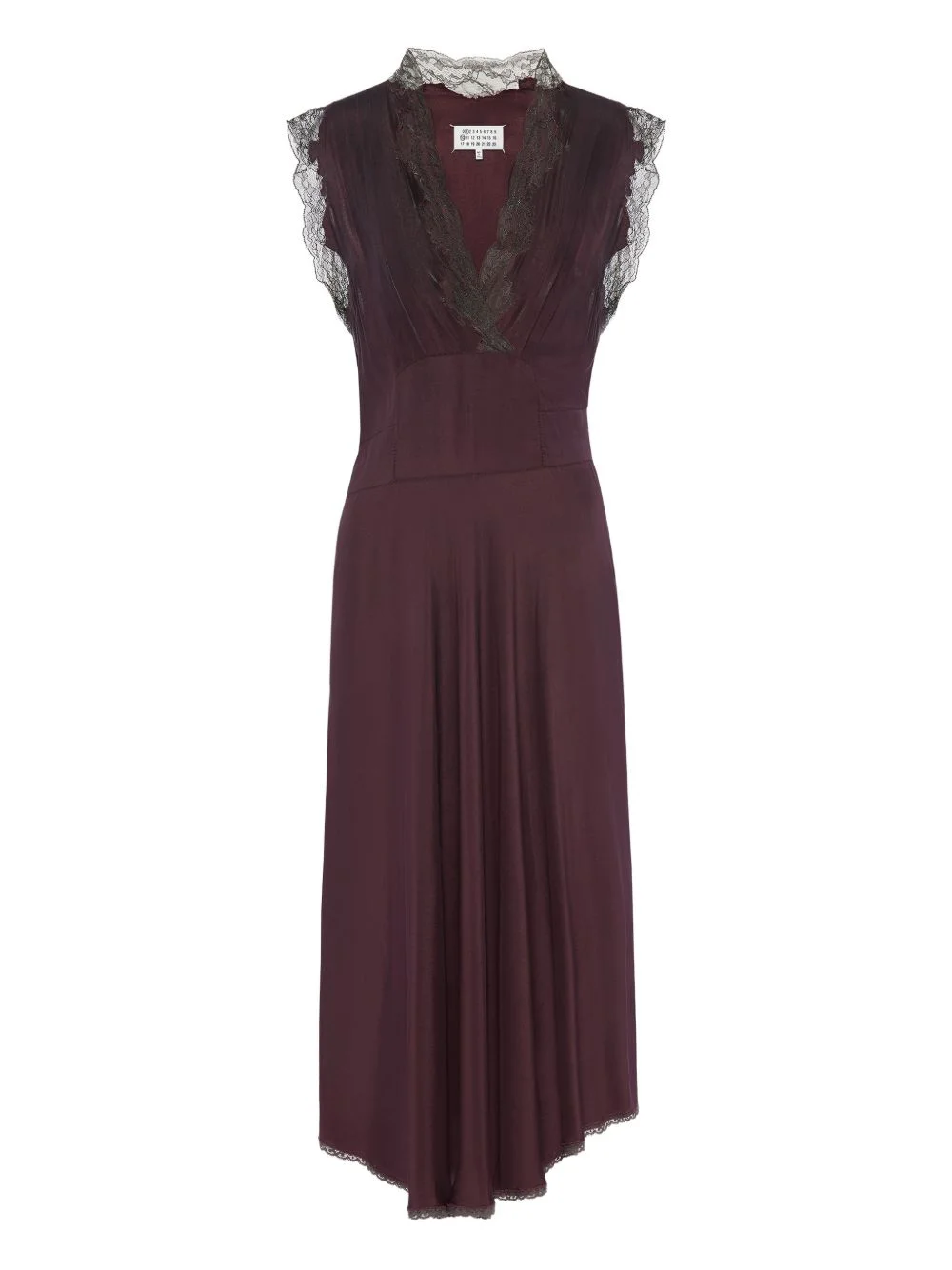 lace-detail midi dress - 1