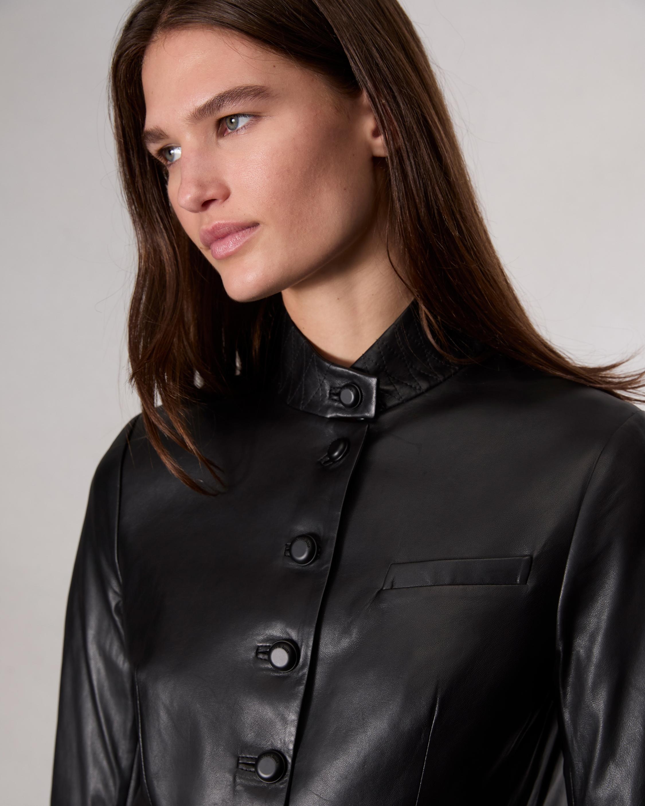 Slade Long Leather Blazer - 6