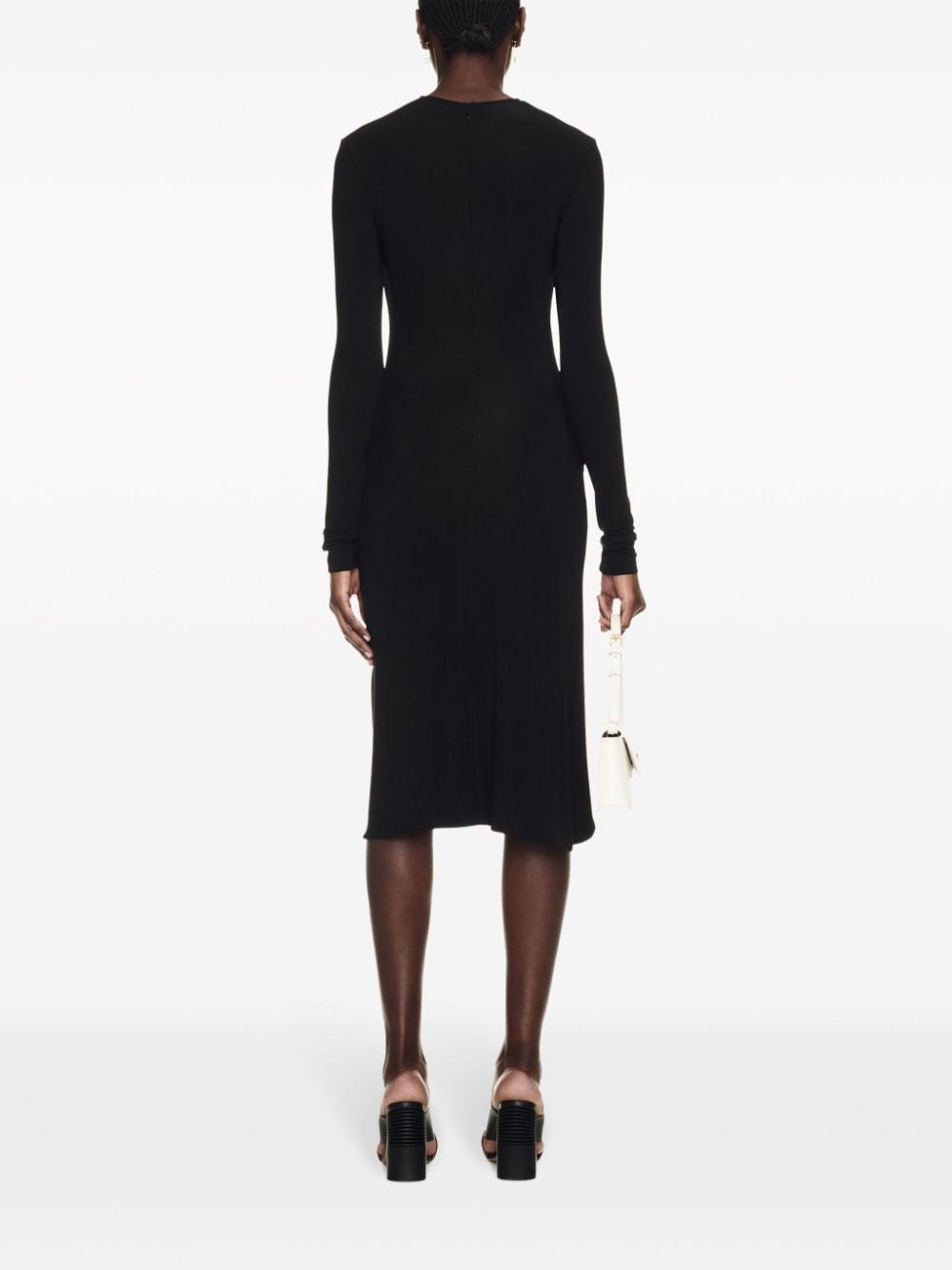 twist-detail midi dress - 4