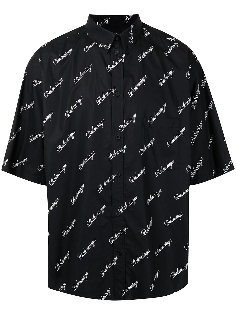 logo-print overized shirt - 1