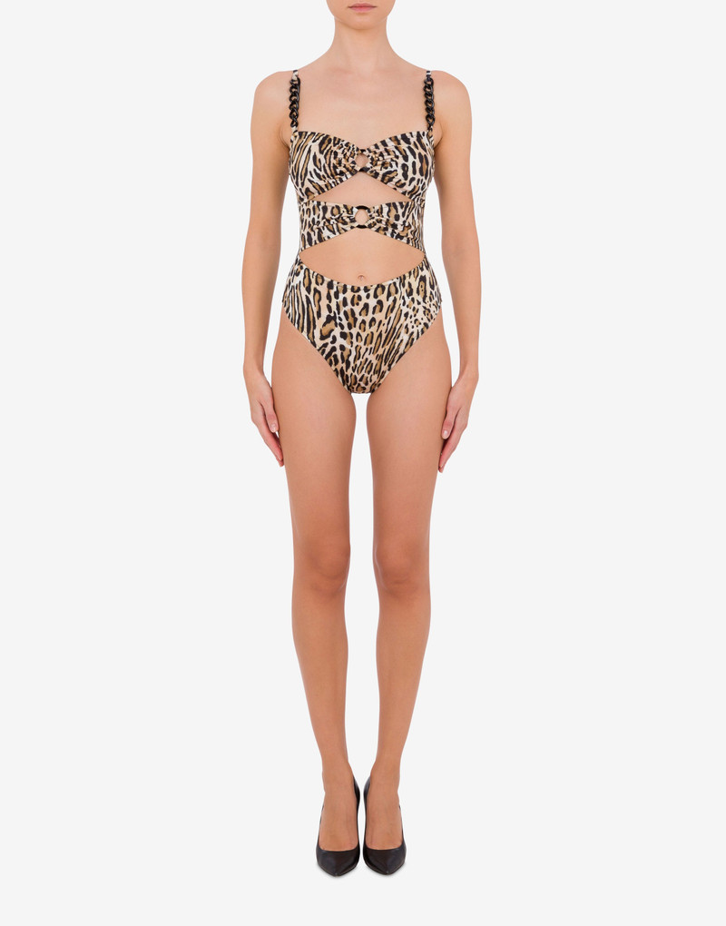 Moschino ALLOVER LEO PRINT ONE-PIECE SWIMSUIT outlook