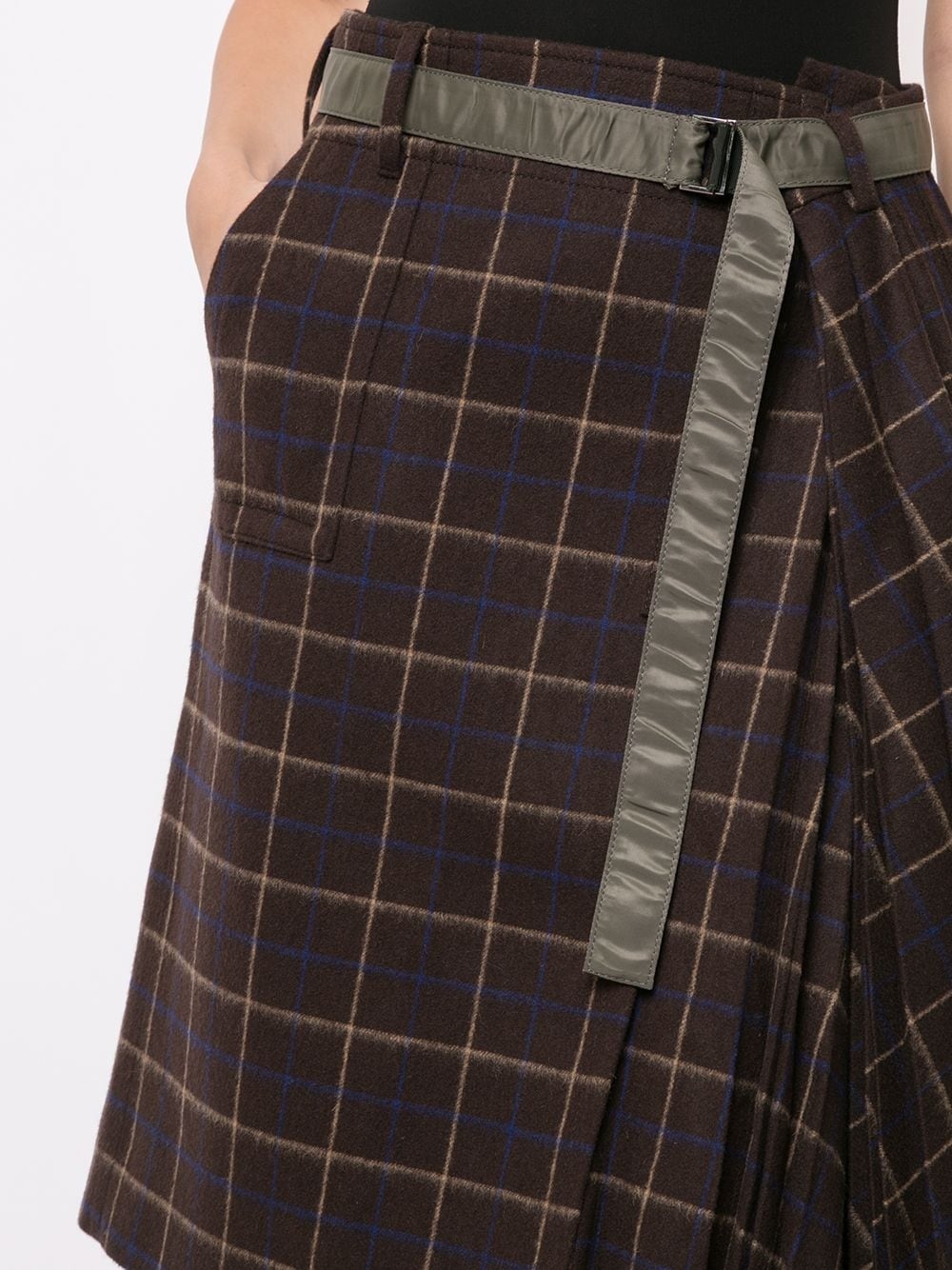 asymmetric tartan skirt - 5