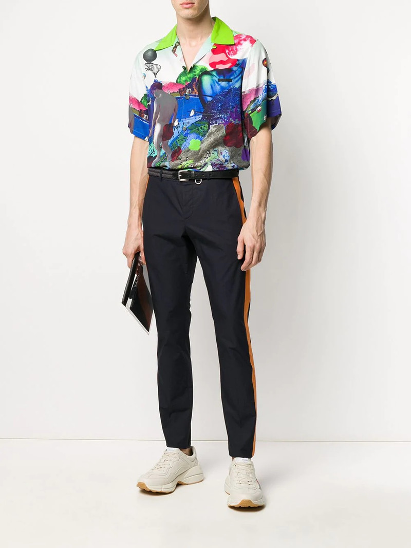 Valentino contrast panel trousers outlook