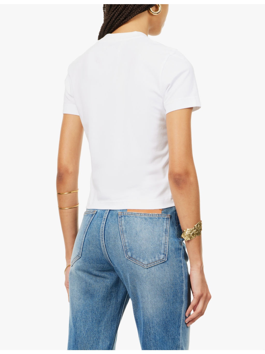 Brand-print short-sleeve stretch-cotton T-shirt - 4