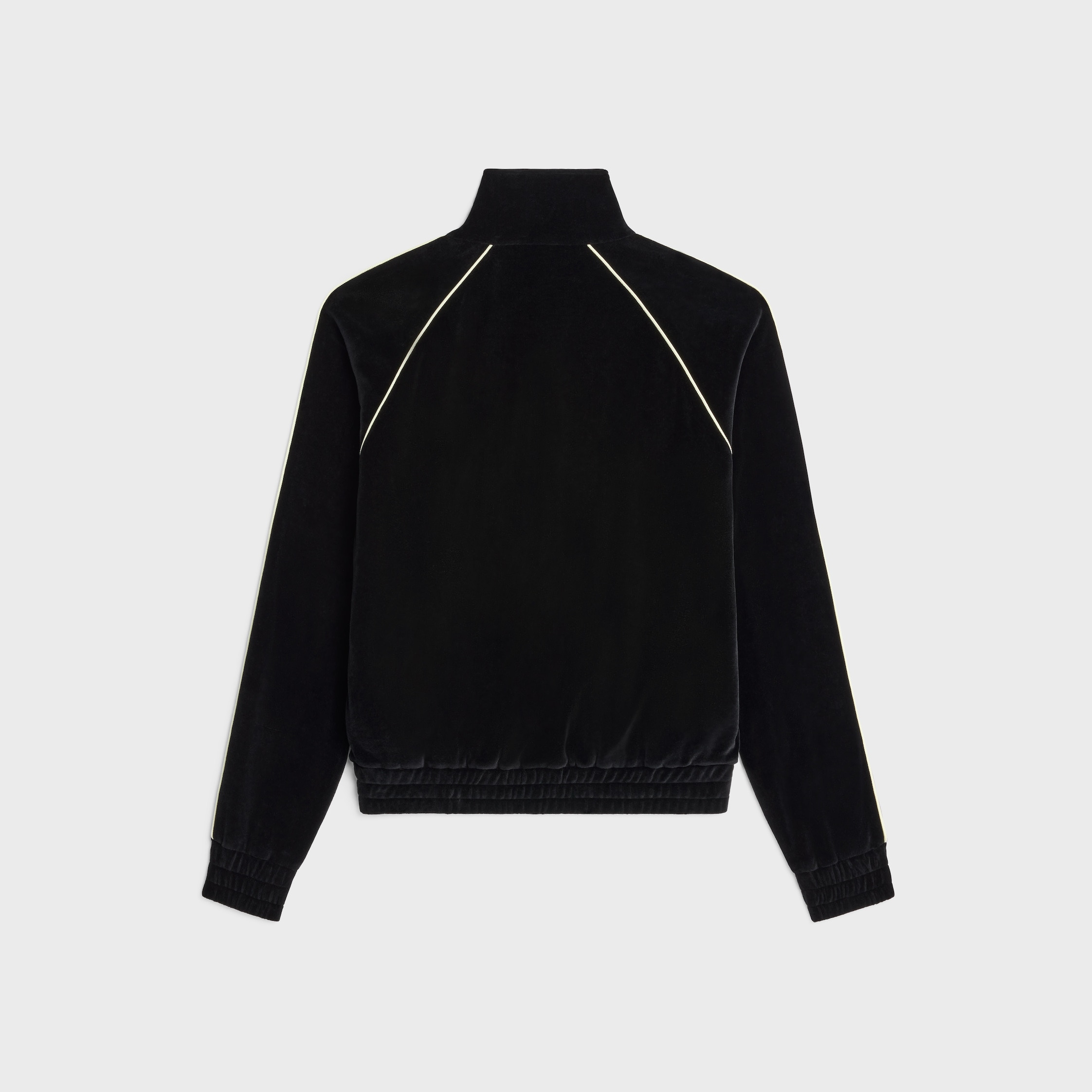 triomphe tracksuit jacket in velvet jersey - 2