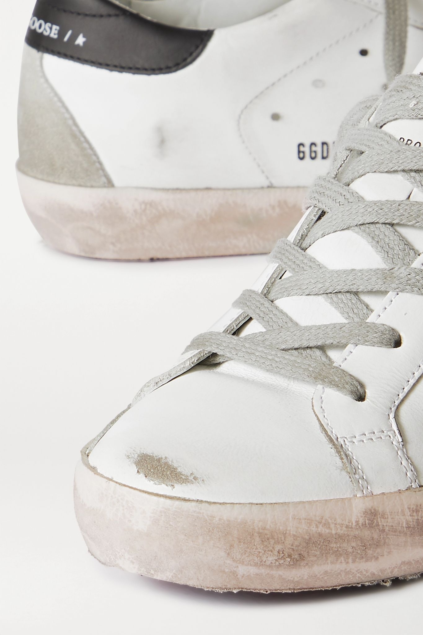 Superstar distressed leather sneakers - 4