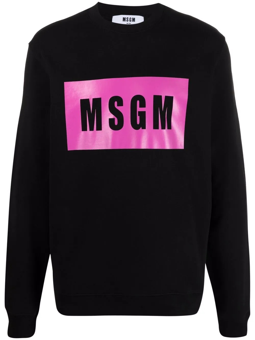 logo-print crew neck sweatshirt - 1