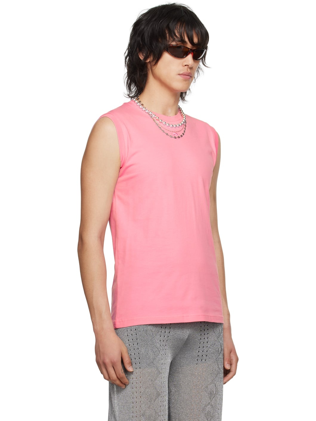 Pink Sleeveless T-Shirt - 2