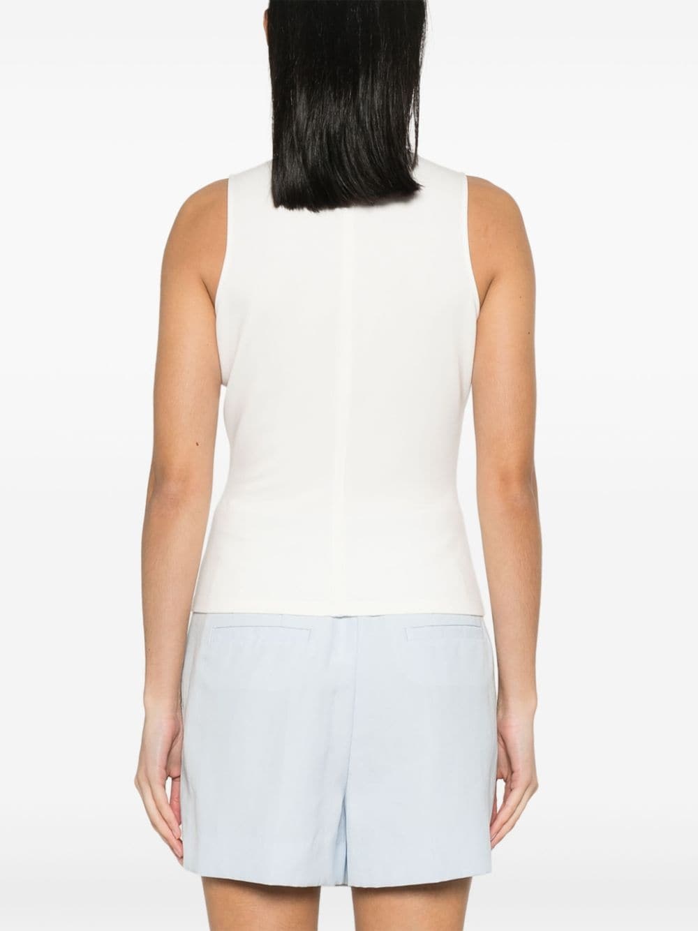 V-neck sleeveless top - 4