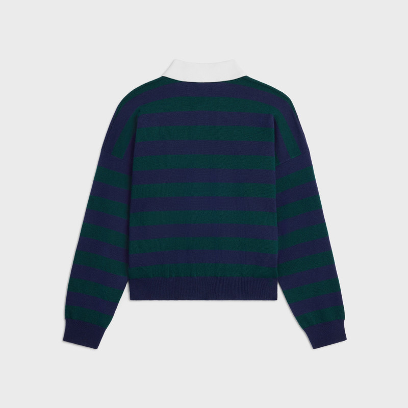 CELINE polo sweater IN striped wool outlook