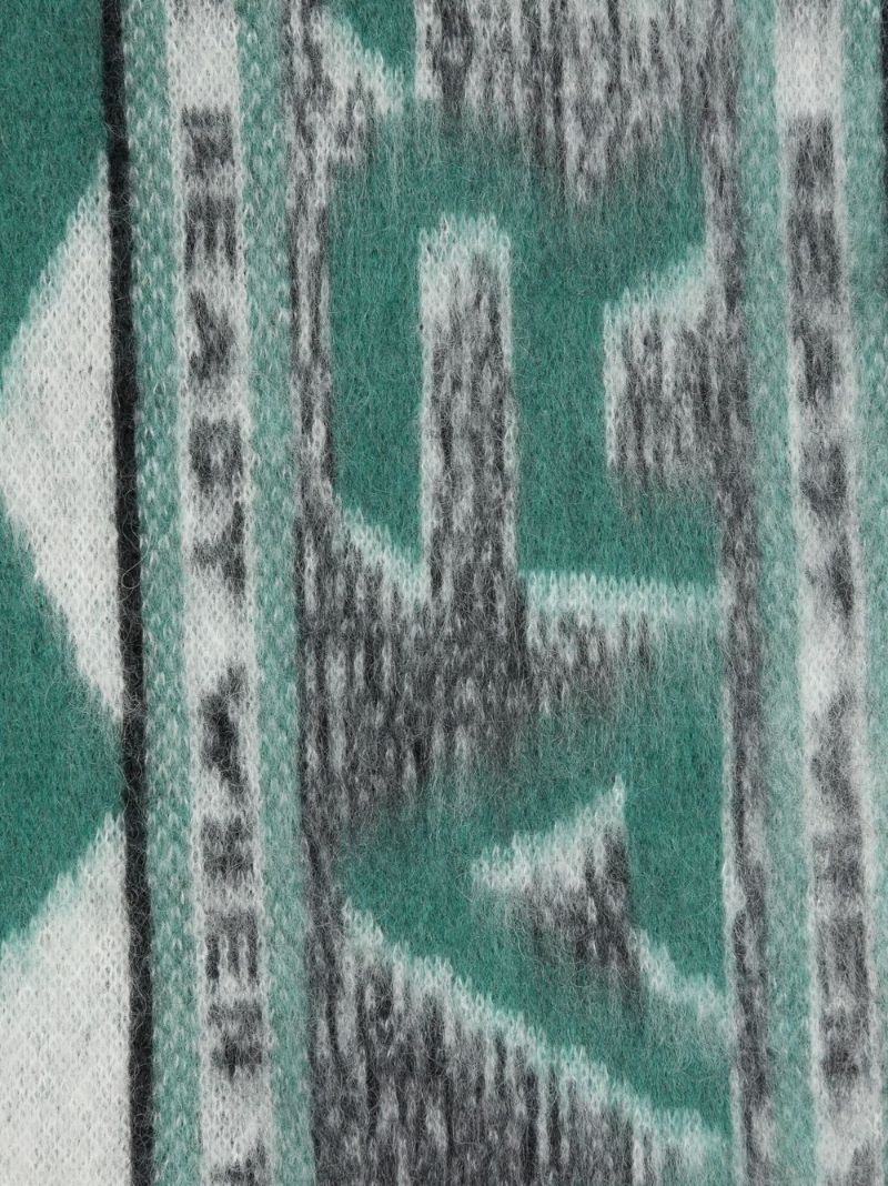 intarsia-knit logo scarf - 2