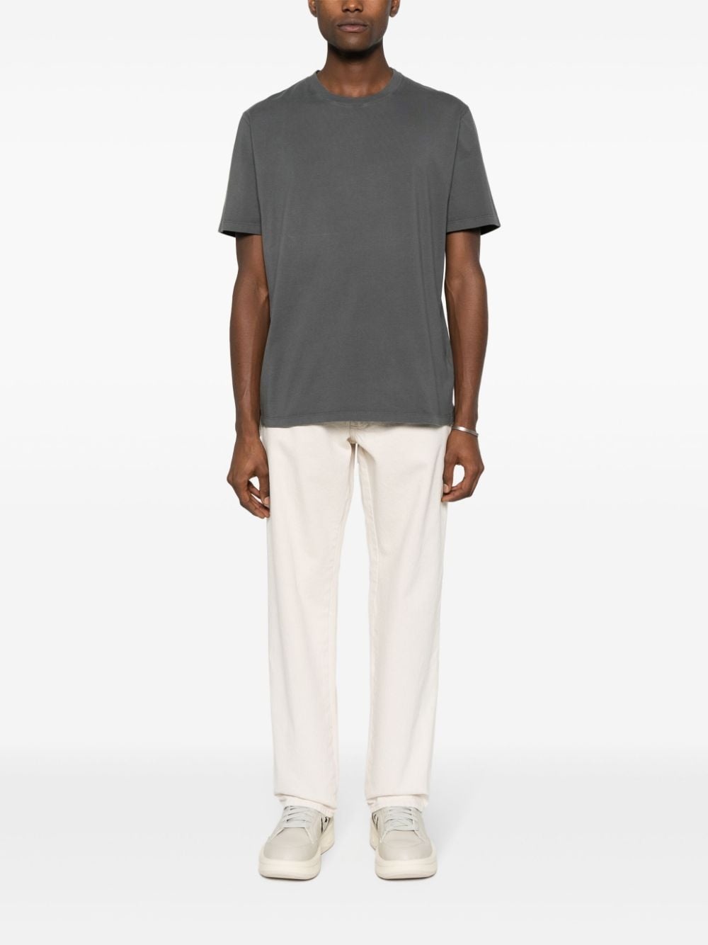 plain cotton T-shirt - 2