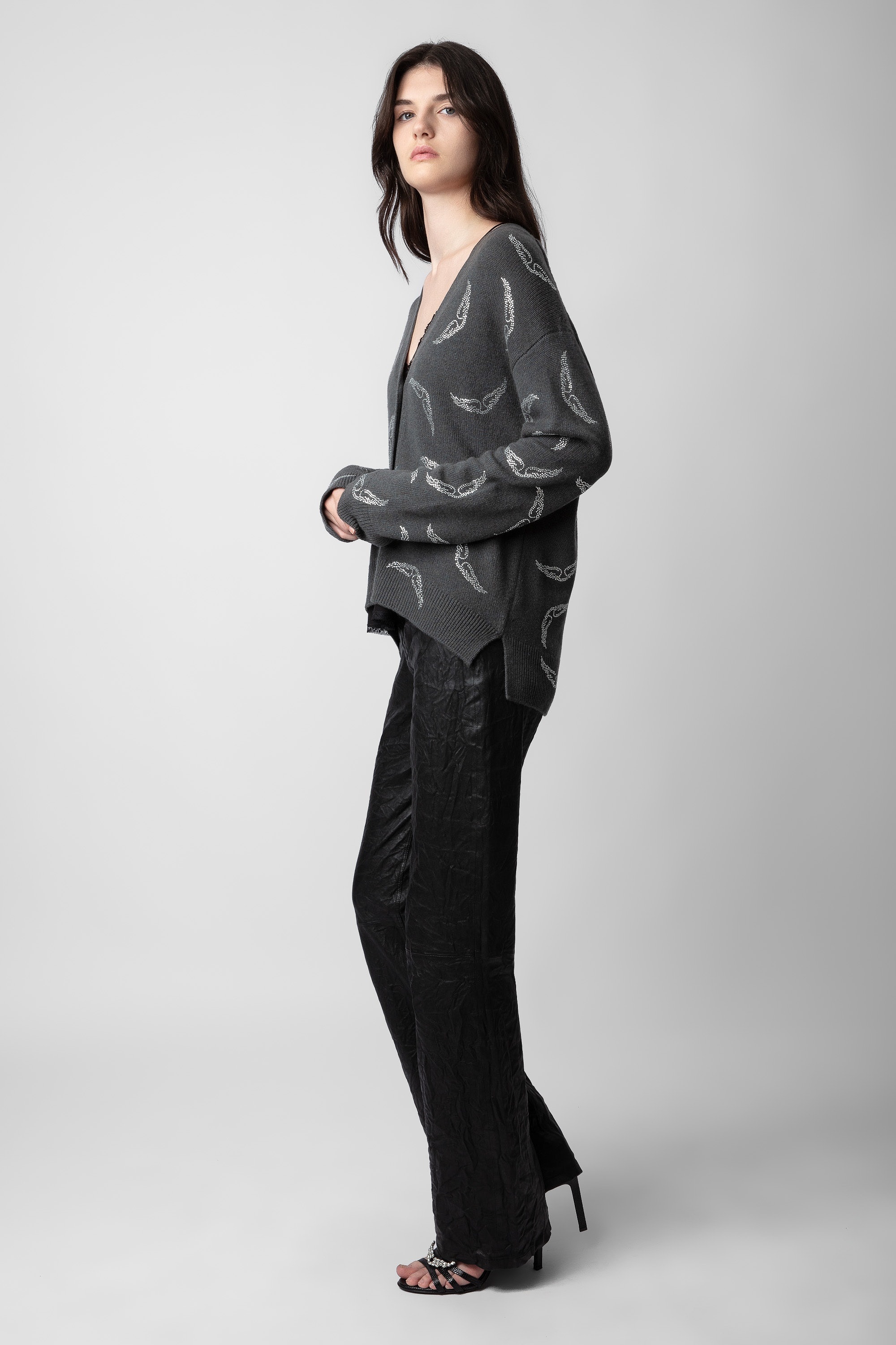 Mirka Diamanté Cashmere Cardigan - 3