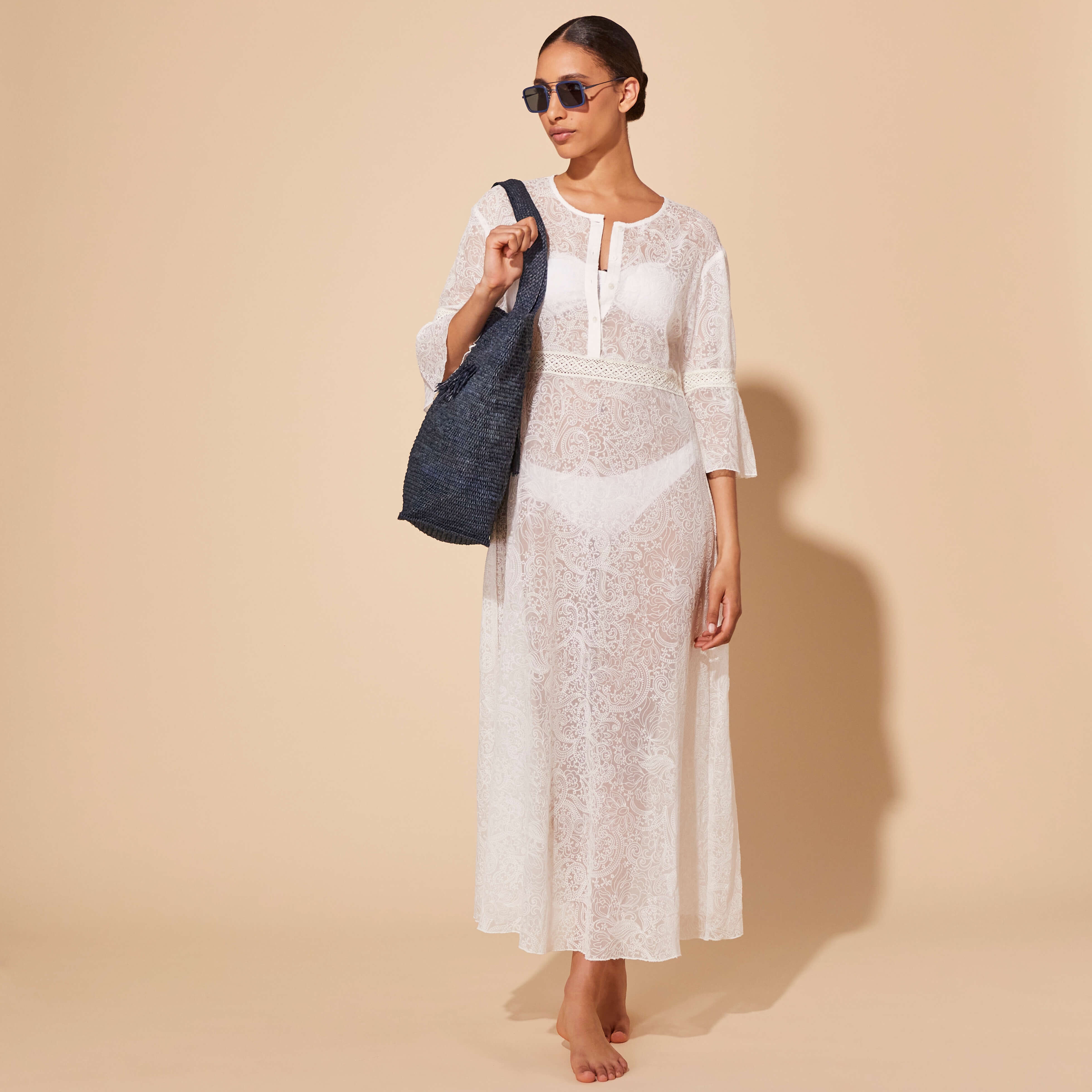 Women Silk Paisley Long Dress - 5