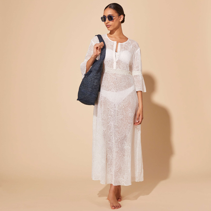 Women Silk Paisley Long Dress 5