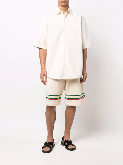 Jil Sander stripe-print shorts outlook