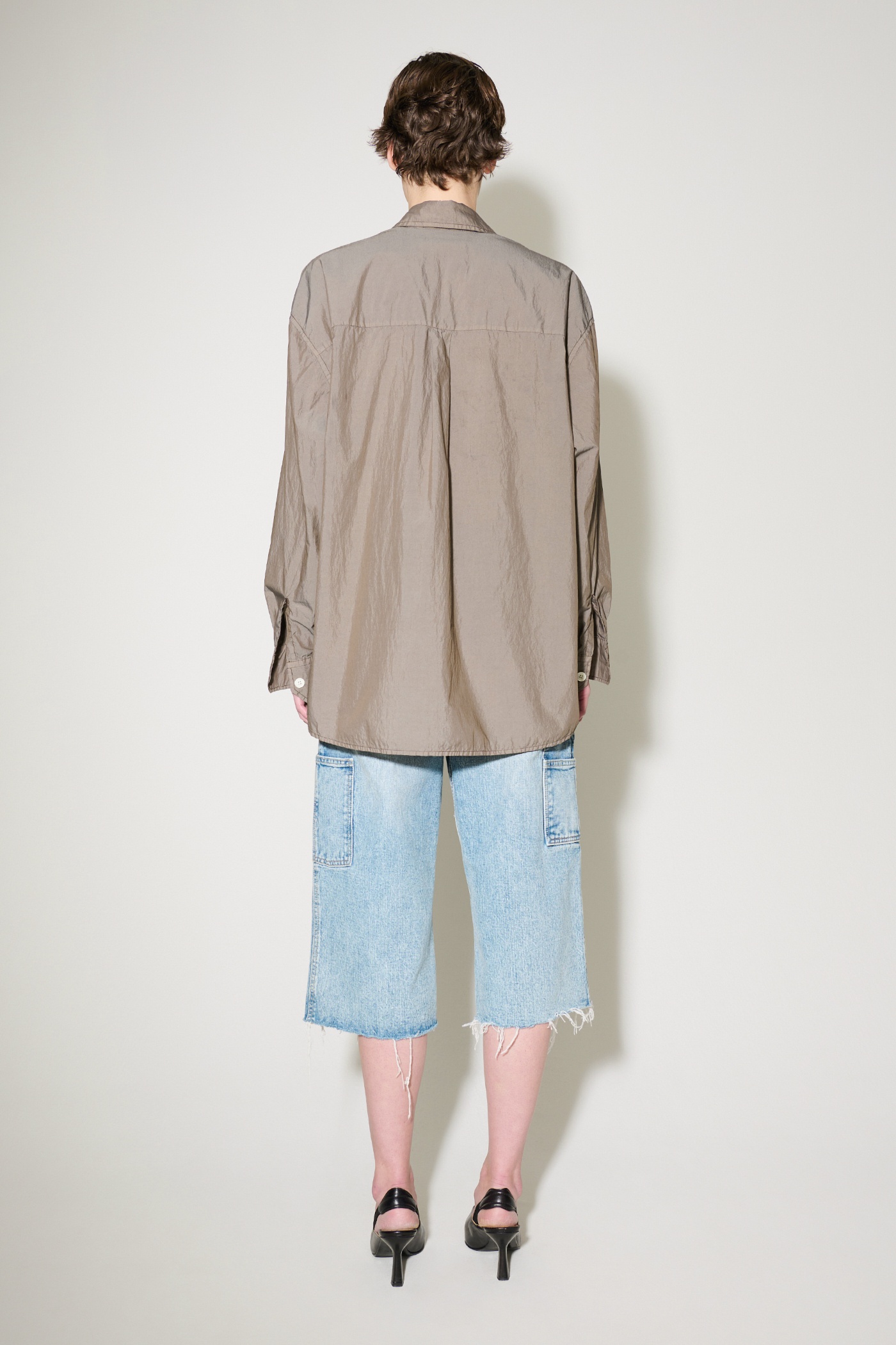 Borrowed Shirt Stone Khaki Parachute Poplin - 5
