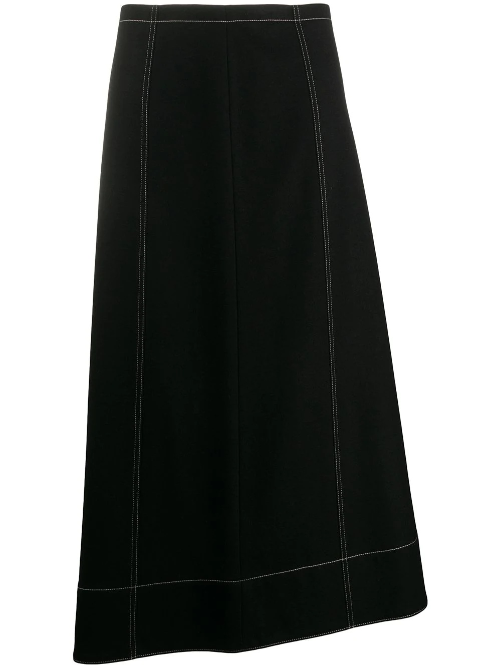 asymmetric midi skirt - 1