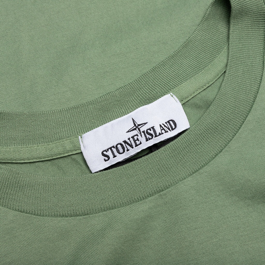COMPASS PATCH LOGO S/S T-SHIRT - SAGE - 3