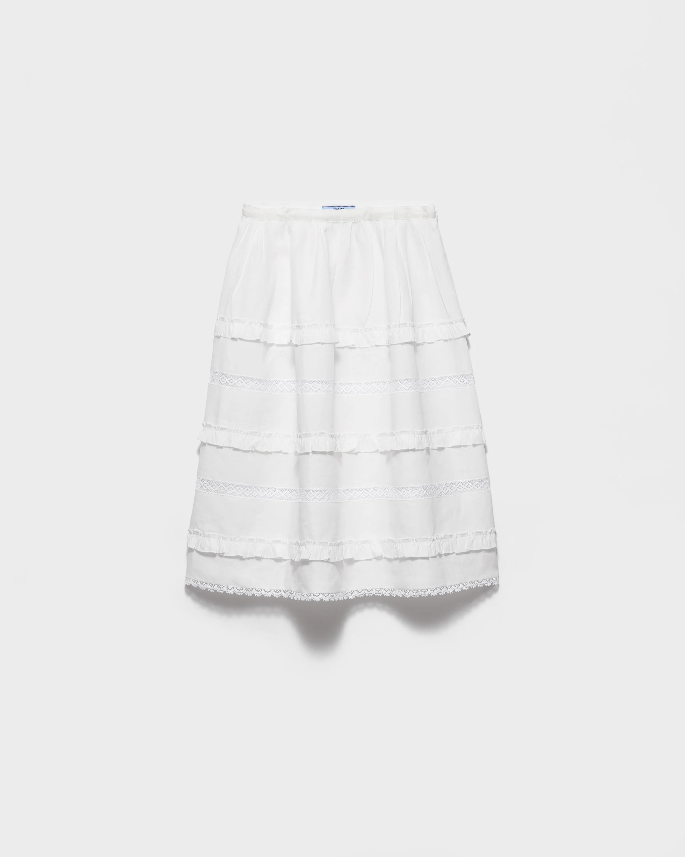 Embroidered linen skirt - 1