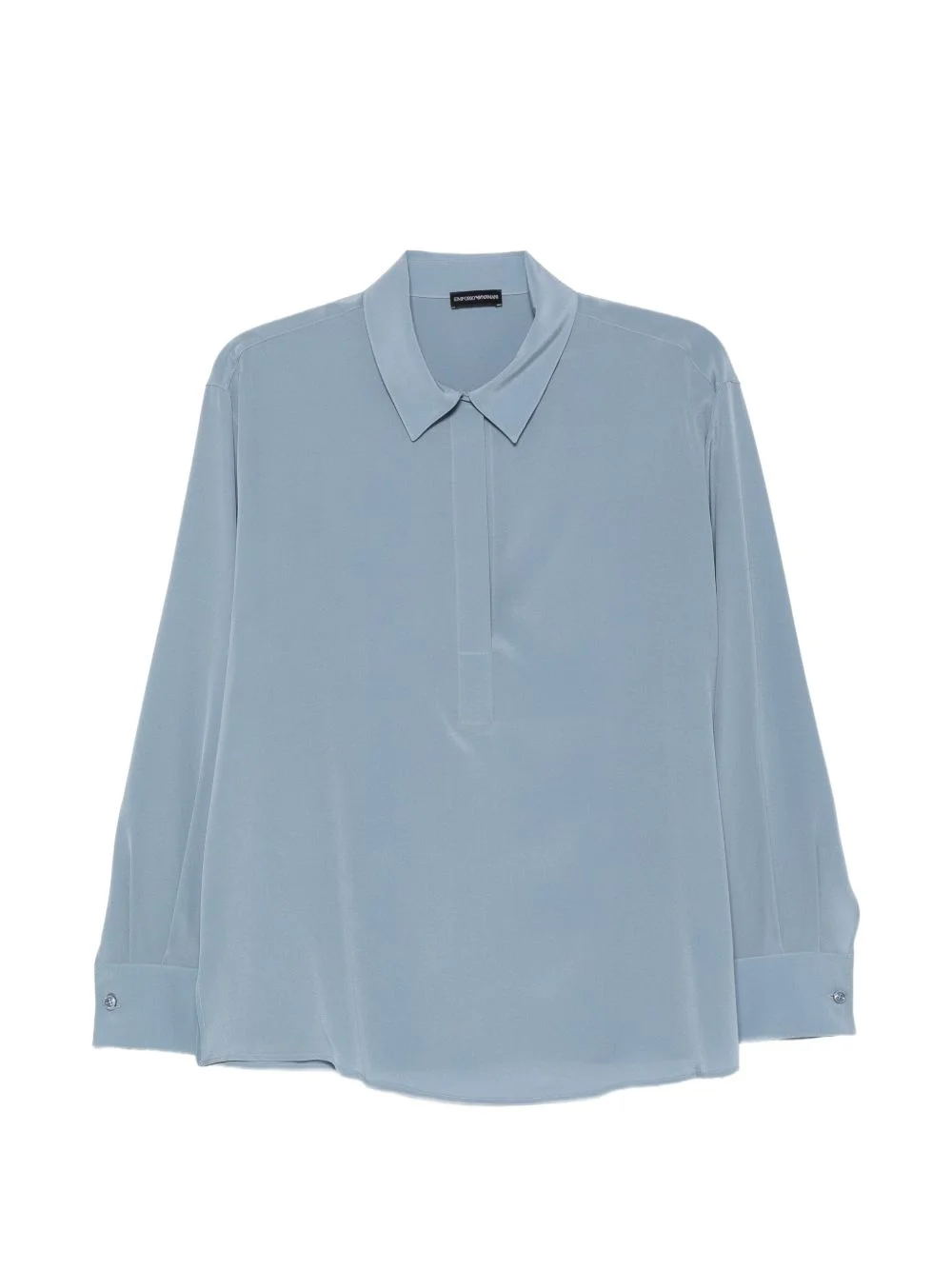 silk long-sleeve blouse - 1