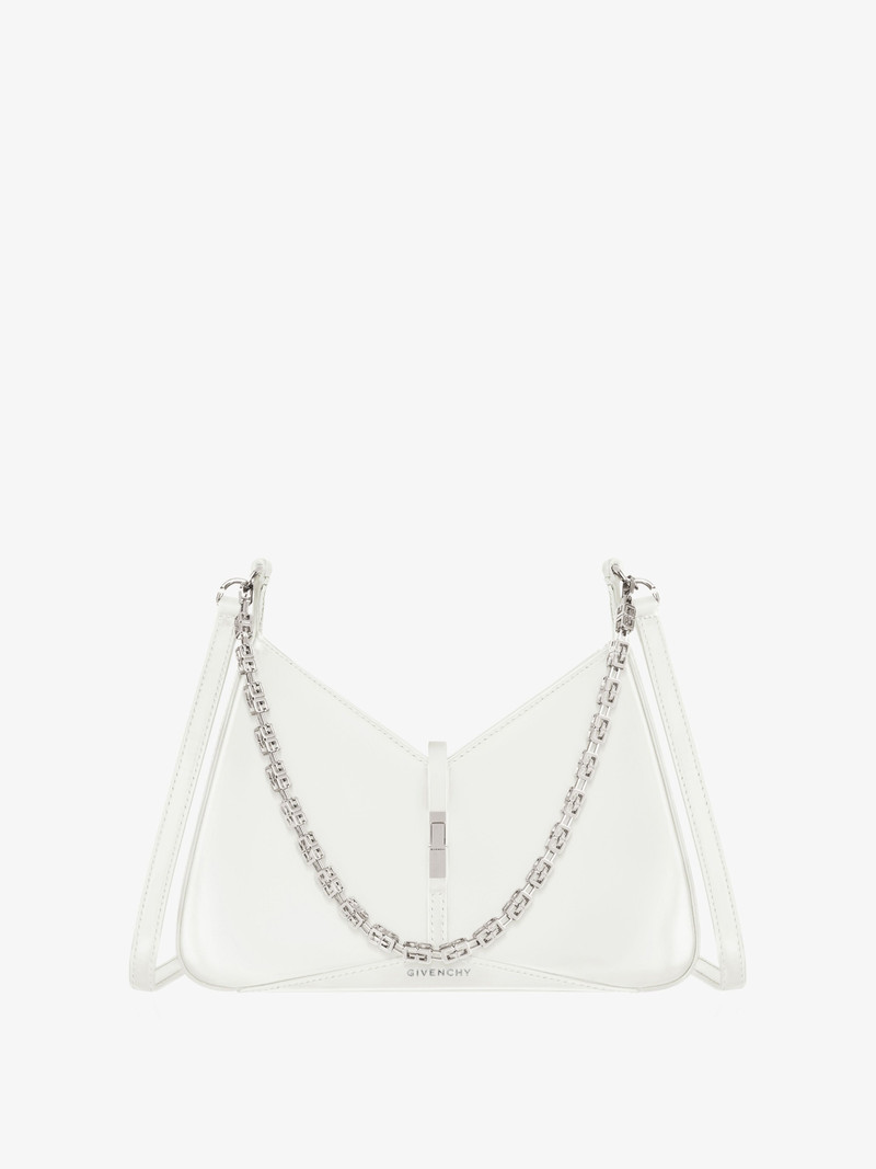 SMALL CUT OUT BAG IN SHINY LEATHER WITH CHAIN 1