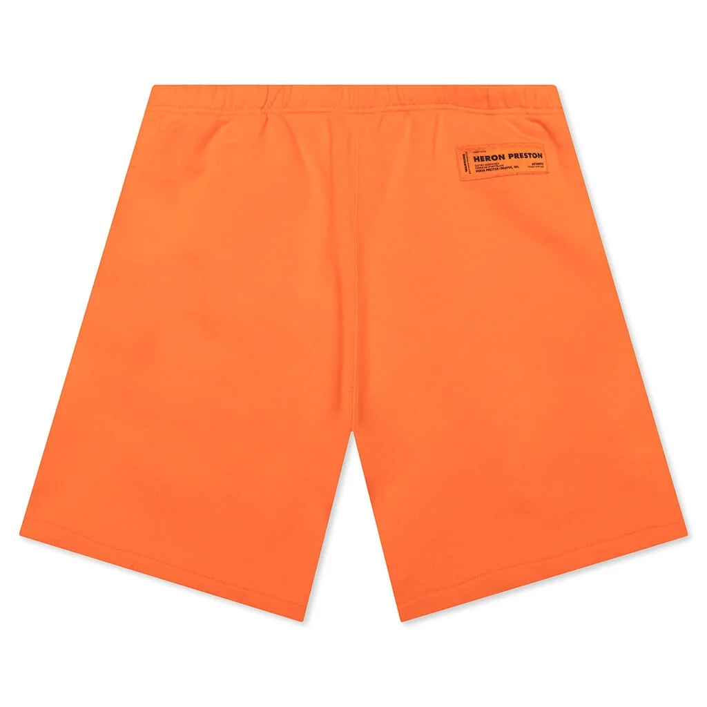 HERON PRESTON SWEATSHORTS LOGO RECYCLED CO - ORANGE/NO COLOR - 1