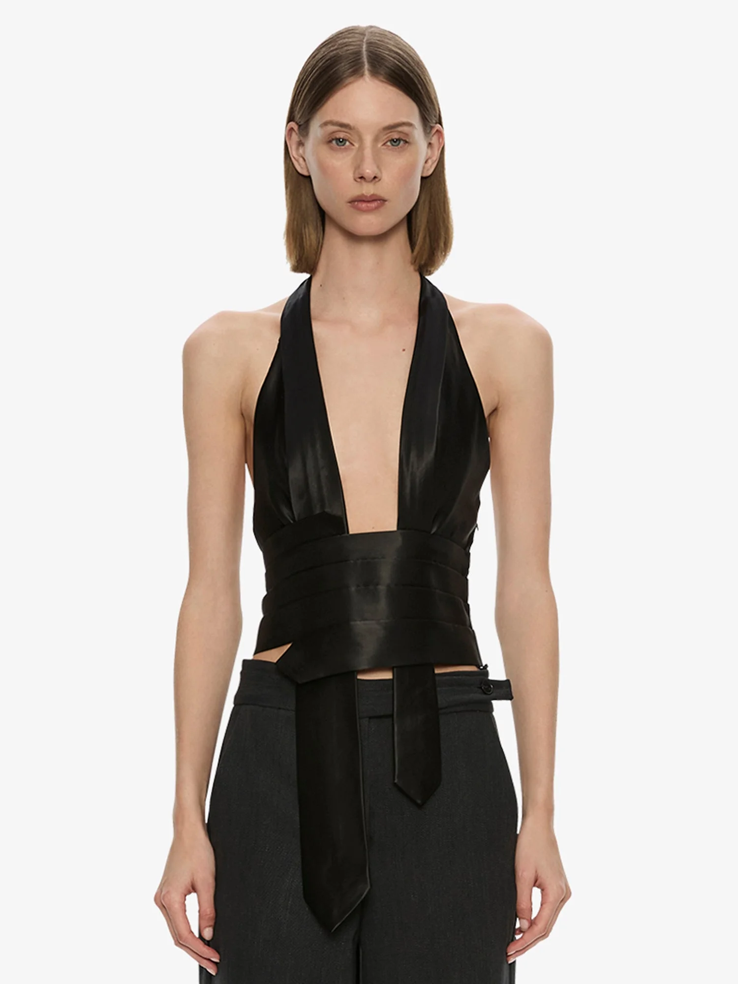 Reyer Satin Tie Top - 1