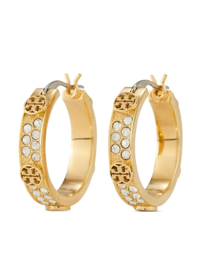 small Miller crystal hoop earrings 1