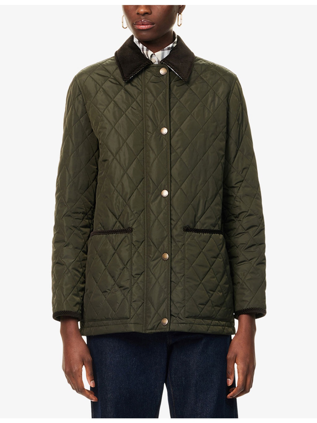 Quilted Corduroy-Trims Woven Jacket - 3