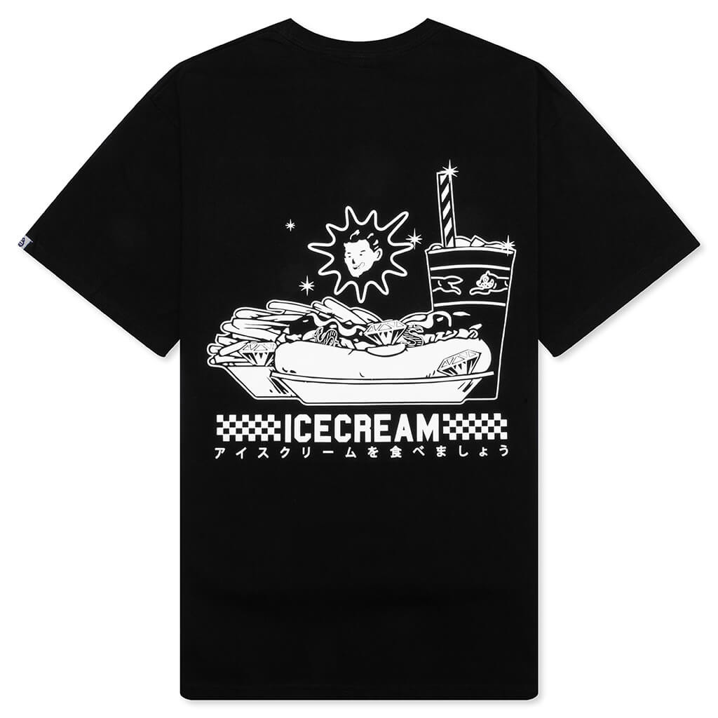 ICECREAM DINER FOOD S/S TEE - BLACK - 2