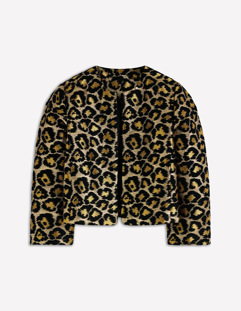 Jacquard Leopard Jacket-Leopard, Lurex Jacquard 1