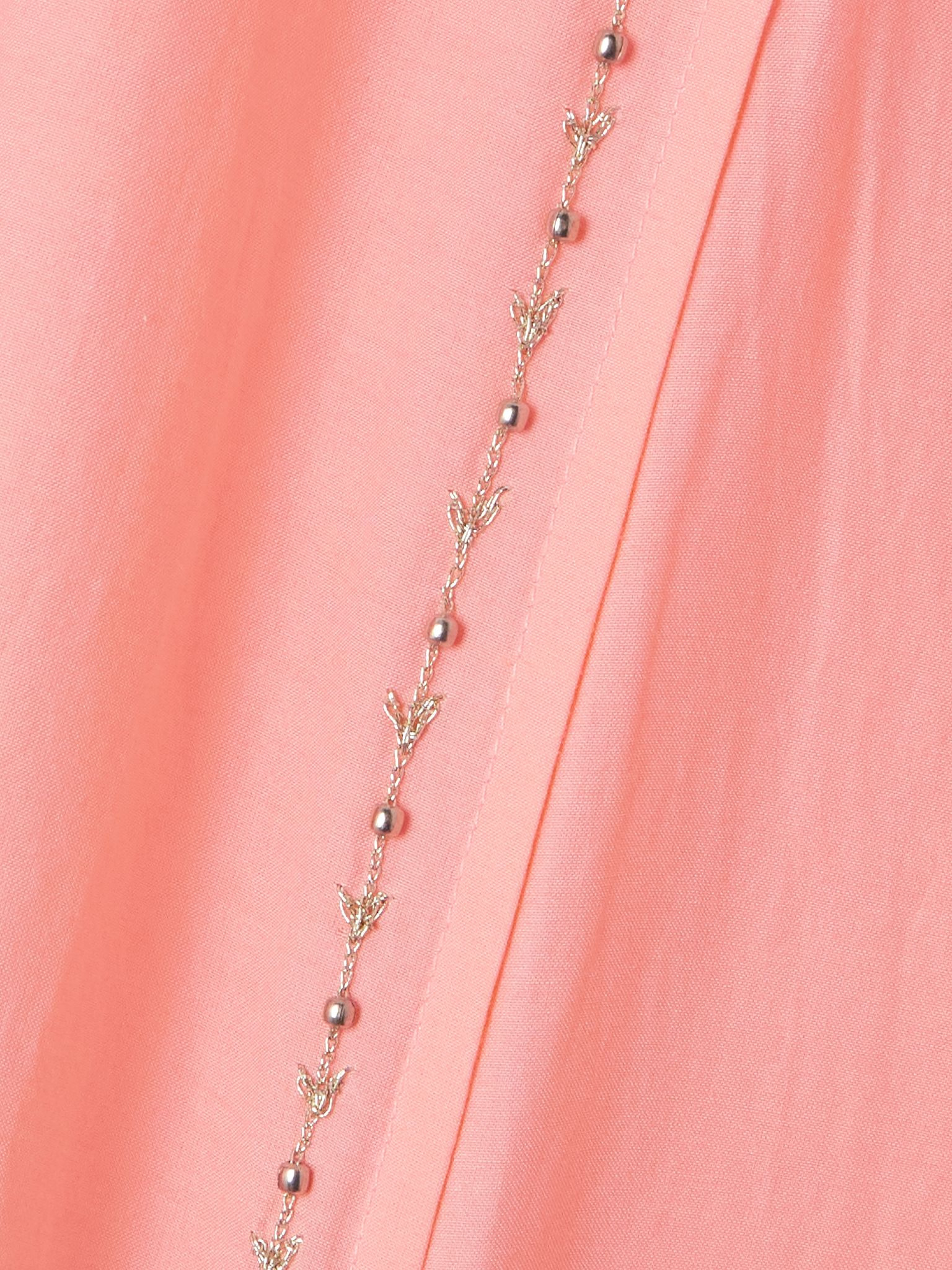 Rachel embellished embroidered cotton and silk-blend coverup Pink - 4