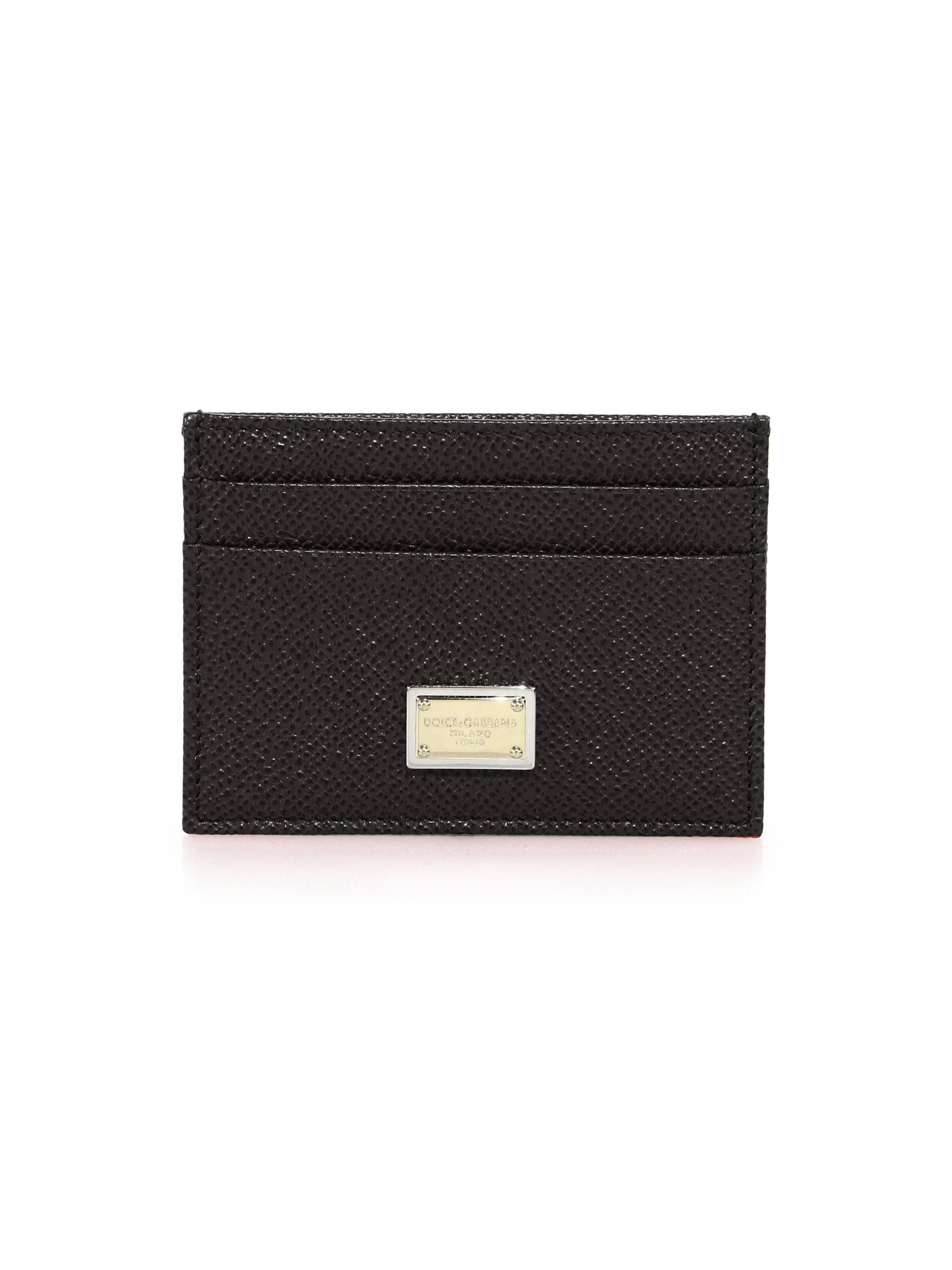 Women's Leather Card Holder - Black - 1