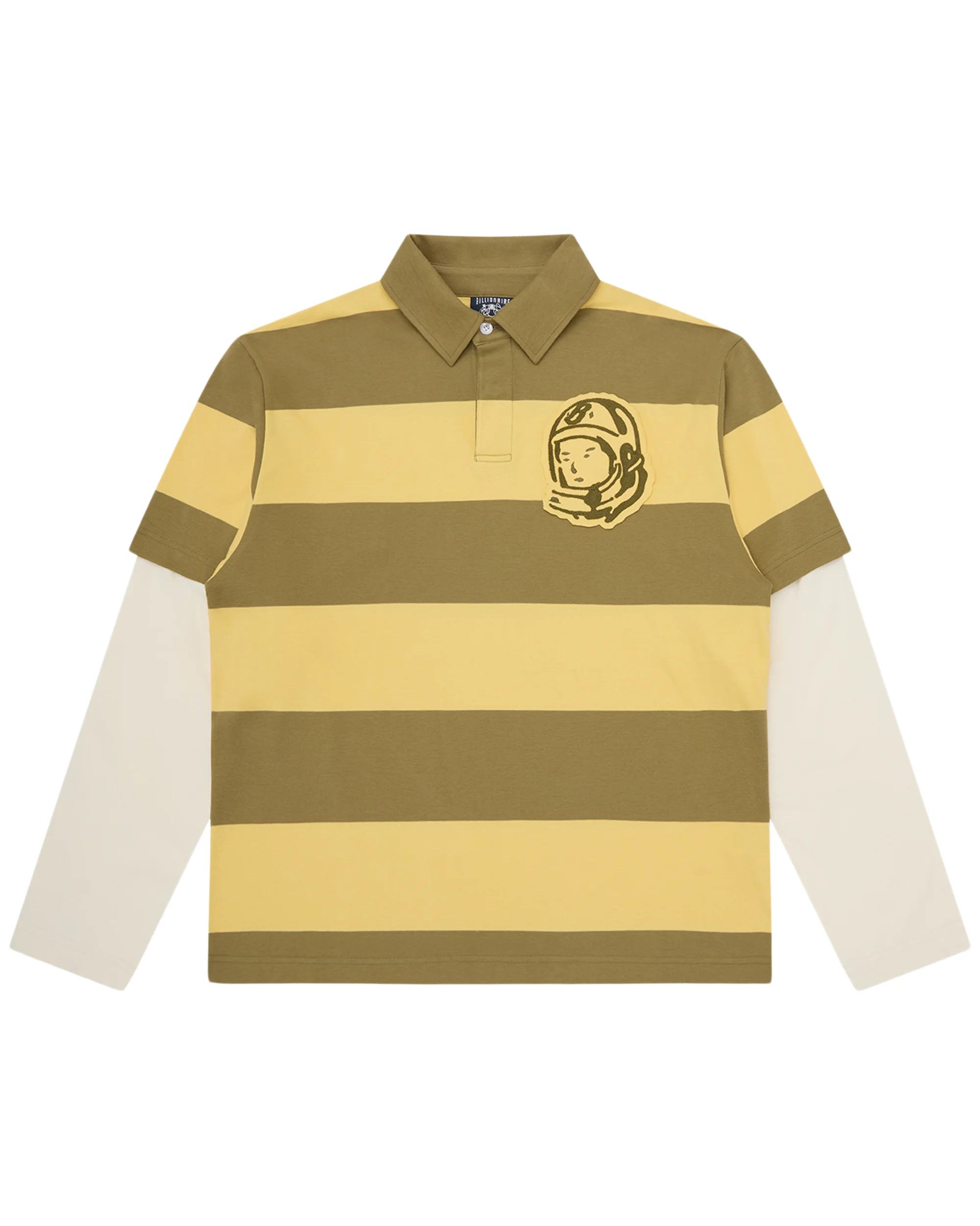 APPLIQUE ASTRO LAYERED STRIPE LS RUGBY SHIRT - 1