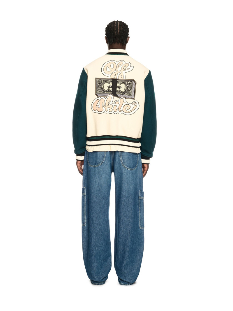 White Cash Varsity Jacket 4