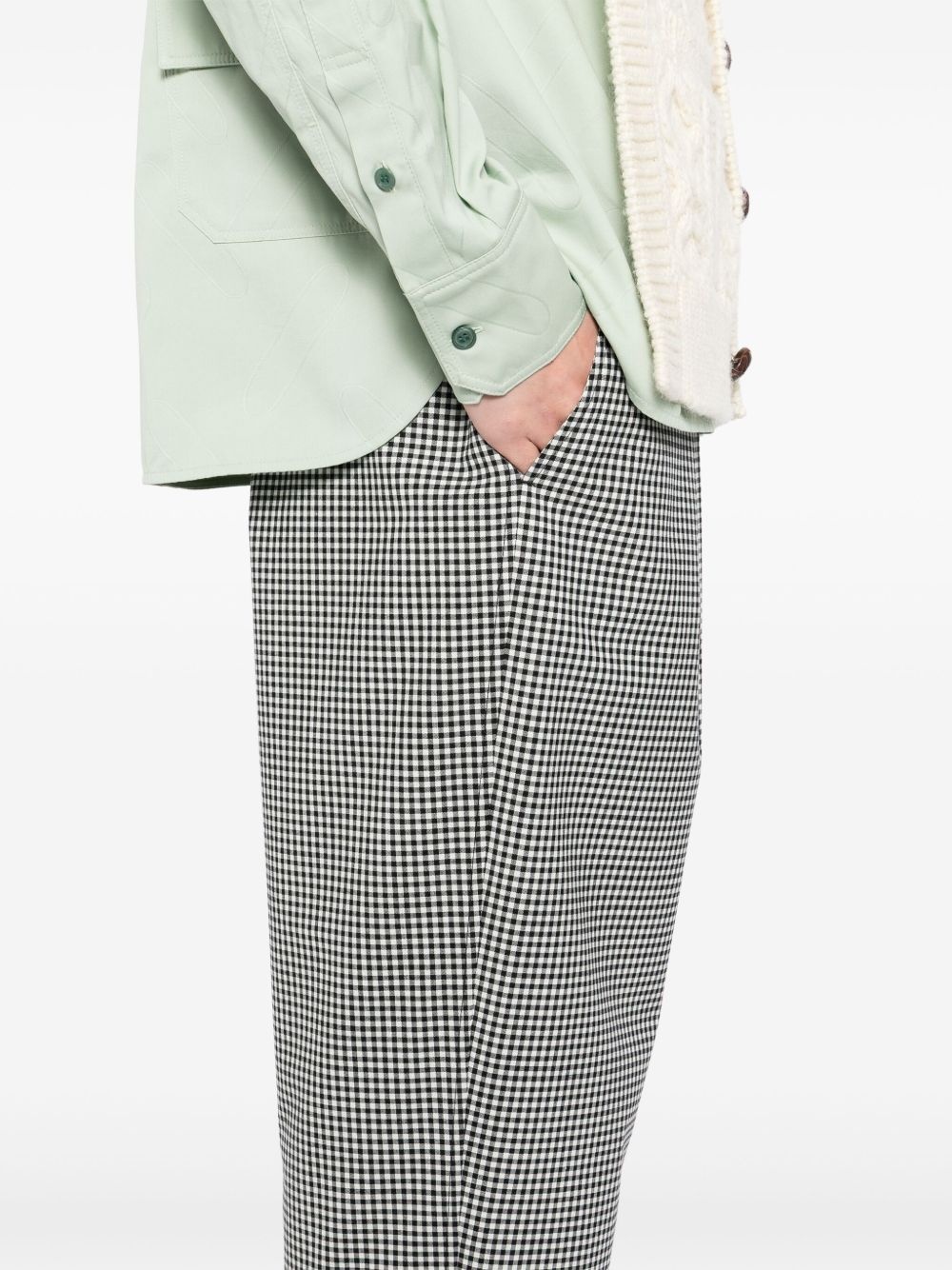 checked print pants - 5