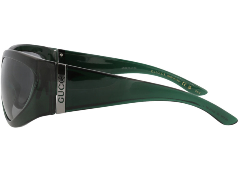 Gucci Shield-Frame Injection Sunglasses Green Green Grey (GG1575S-30014846-003) 3