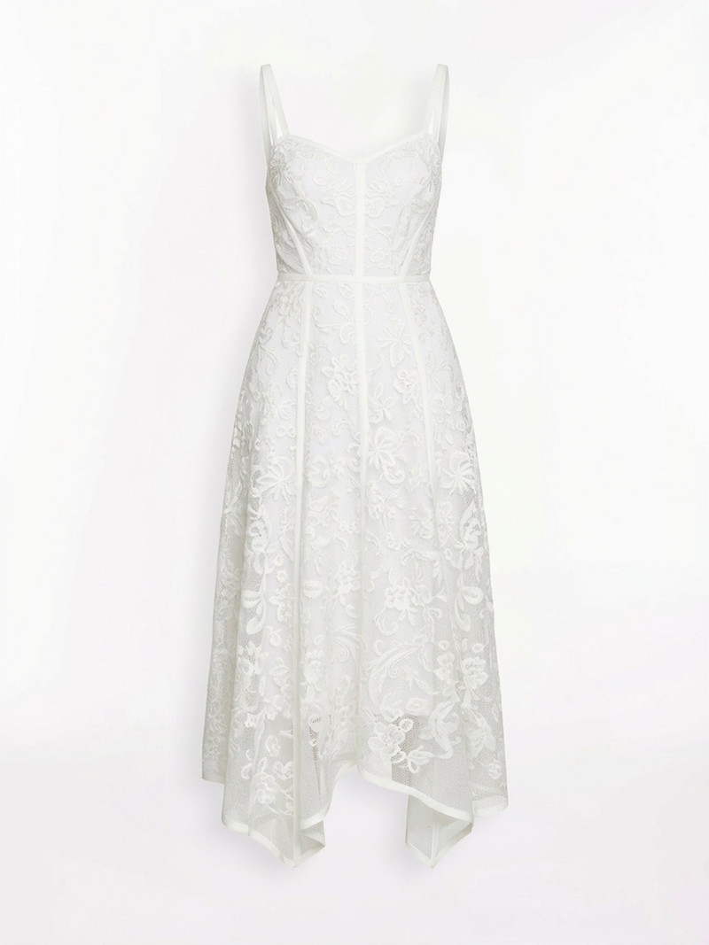 RIBBON STRAP CORDED LACE DRESS 5