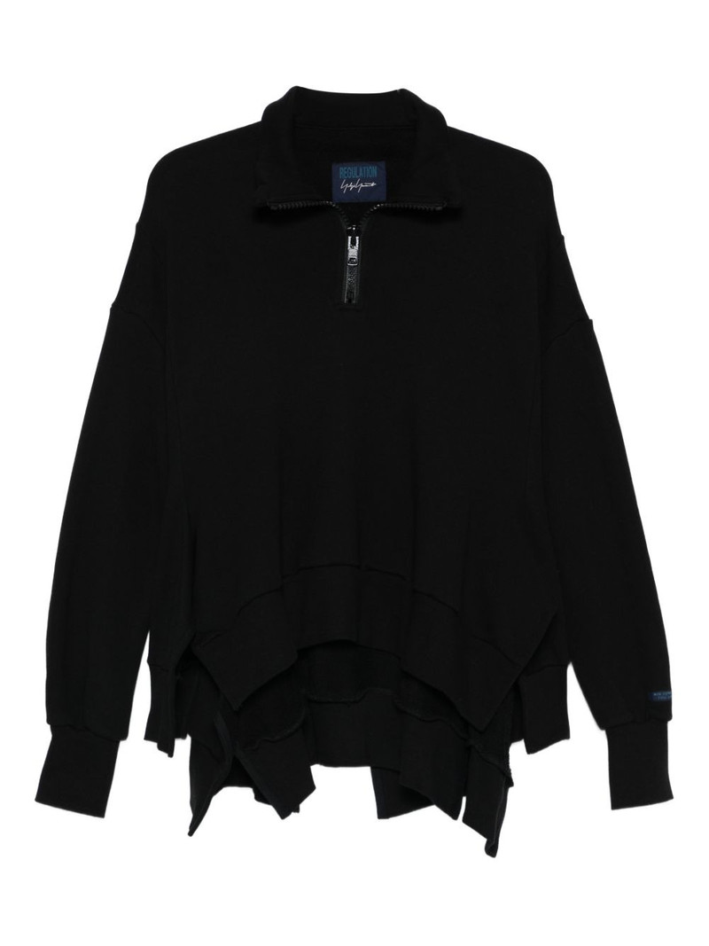 half-zip asymmetric sweatshirt 1
