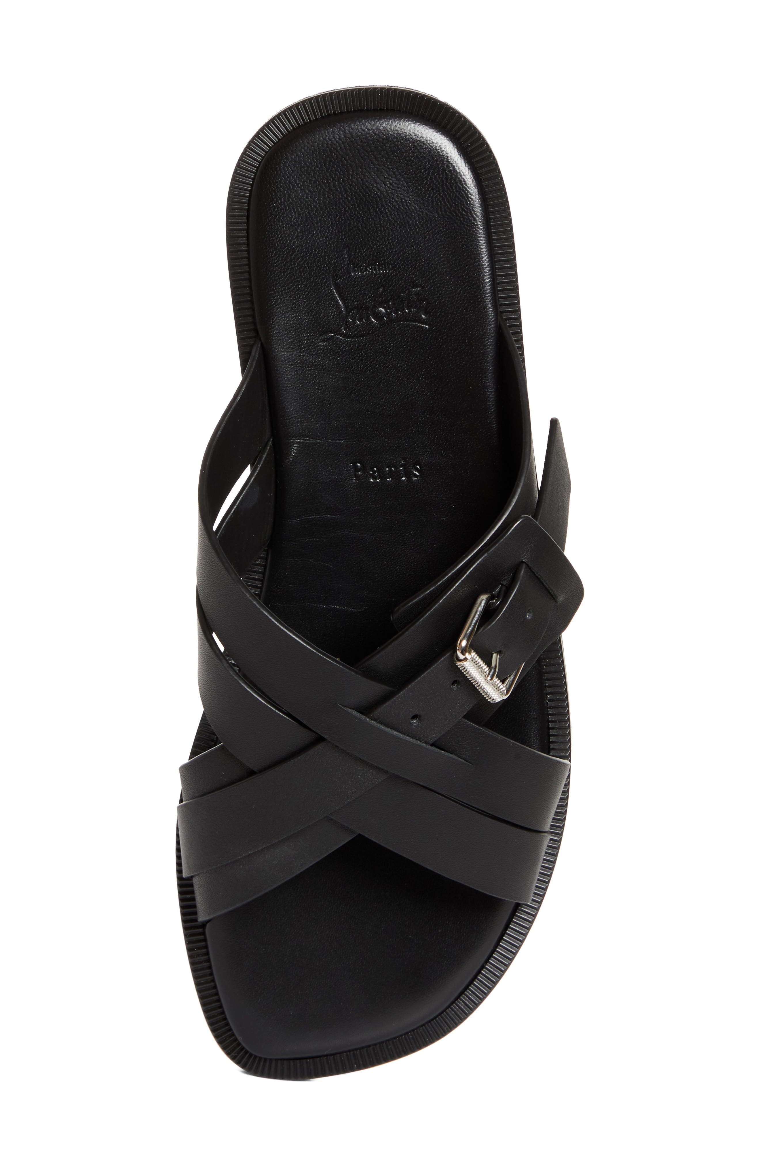Christian Louboutin Emircross Slide Sandal in Black at Nordstrom - 5
