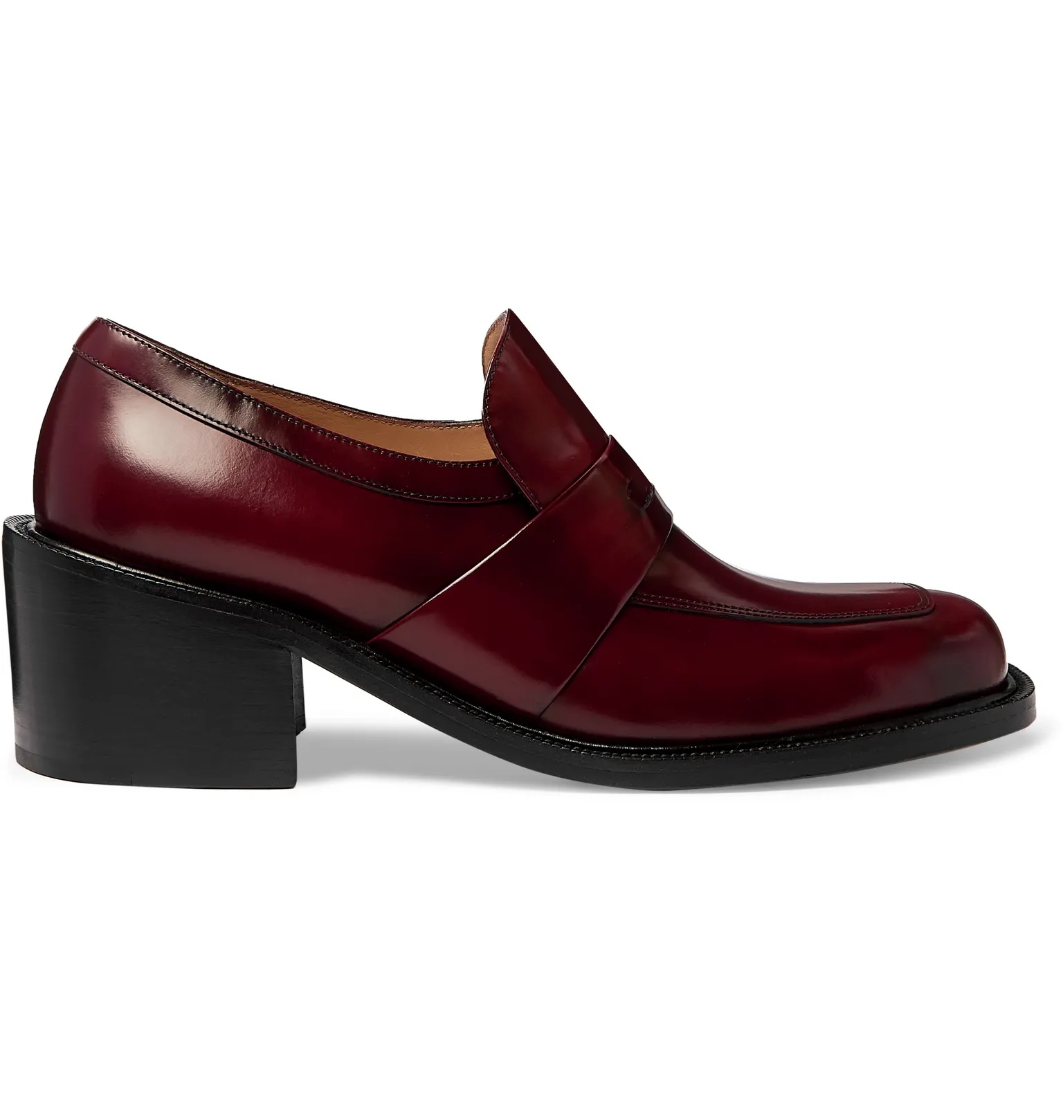 Polished-Leather Penny Loafers - 1